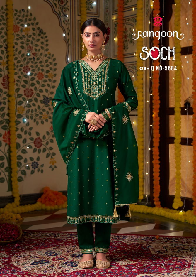 Soch By Rangoon Viscose Jacquard Readymade Suits Wholesale Shop In Surat